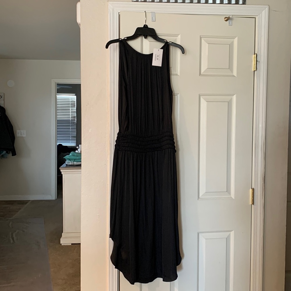 Little black silky dress
